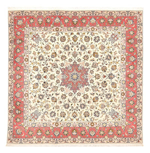 Alfombra Persa - Tabriz - Real cuadrado  - 202 x 201 cm - beige
