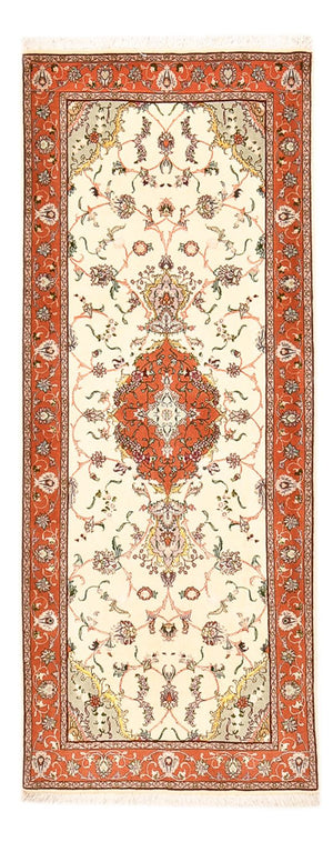 Alfombra de pasillo Alfombra Persa - Tabriz - Real - 206 x 80 cm - multicolor