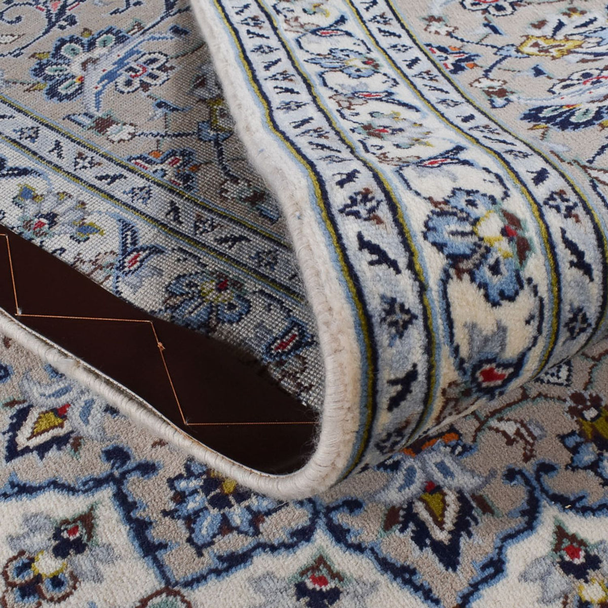 Alfombra persa - Keshan - Real - 360 x 248 cm - gris