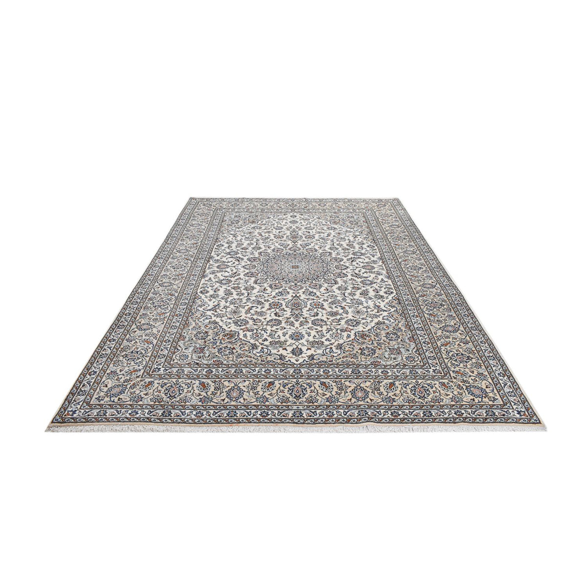 Alfombra persa - Keshan - Real - 362 x 245 cm - gris