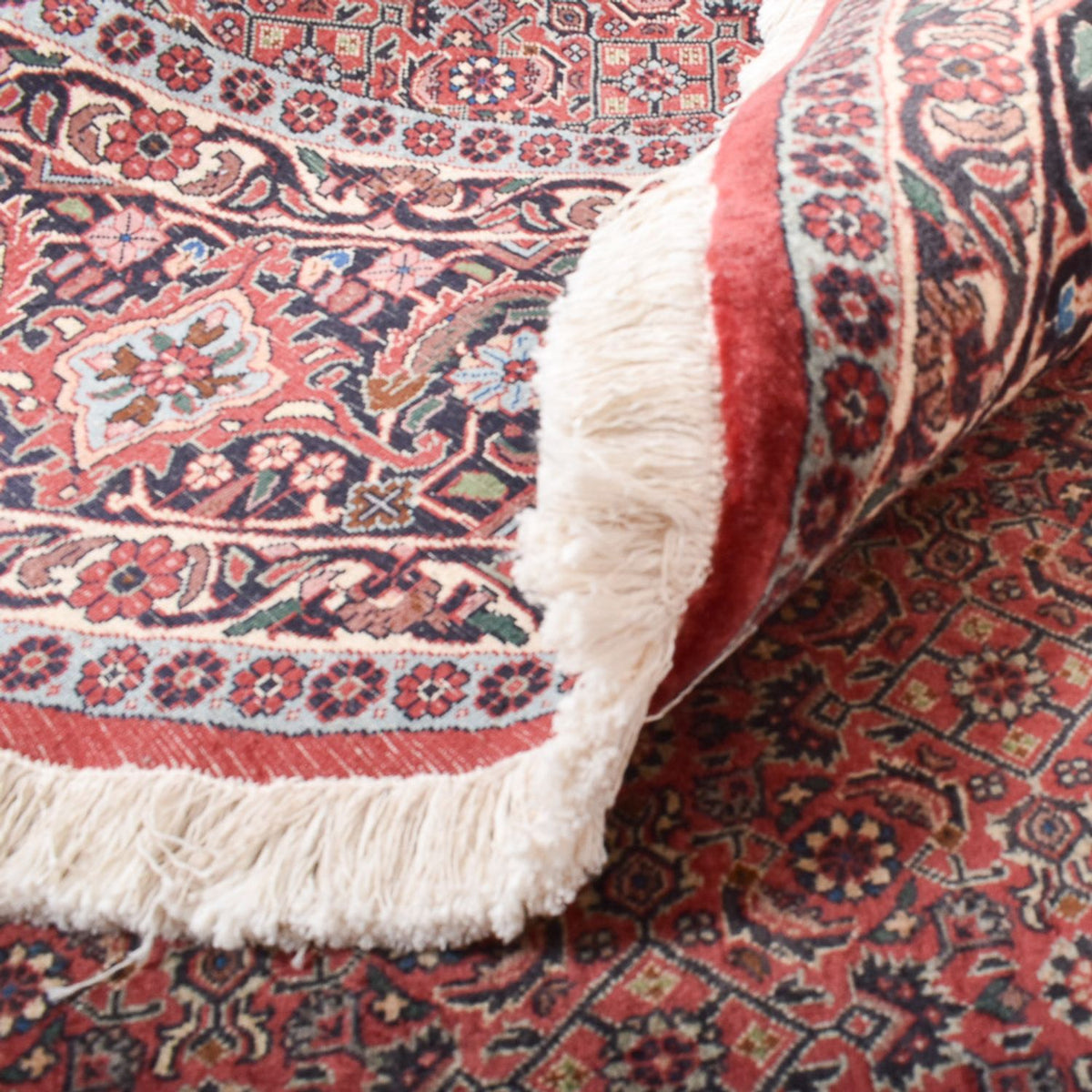 Alfombra persa - Bidjar redondo  - 255 x 255 cm - rojo claro