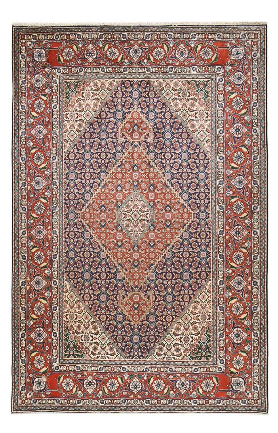 Alfombra Persa - Tabriz - Real - 303 x 199 cm - rojo oscuro