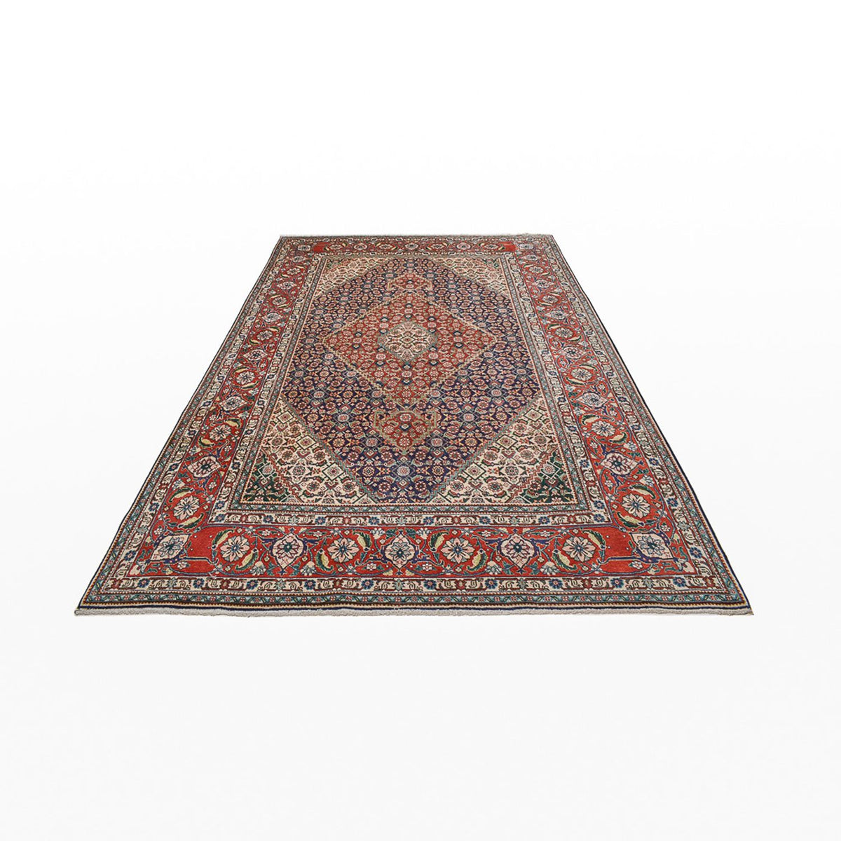Alfombra Persa - Tabriz - Real - 303 x 199 cm - rojo oscuro