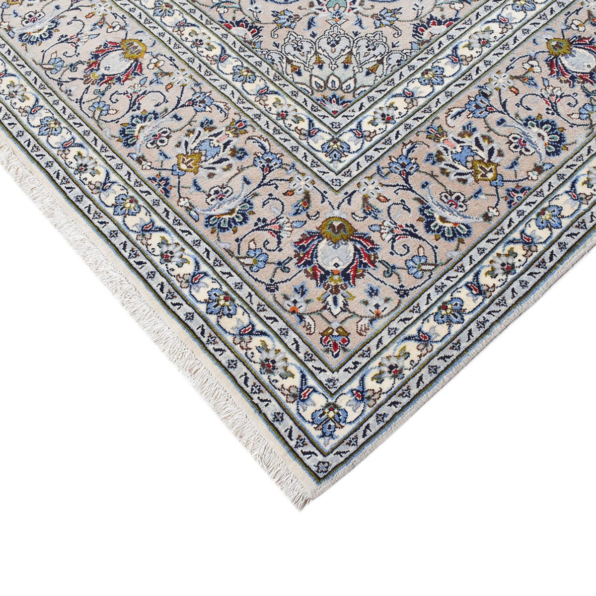 Alfombra persa - Keshan - Real - 346 x 246 cm - gris