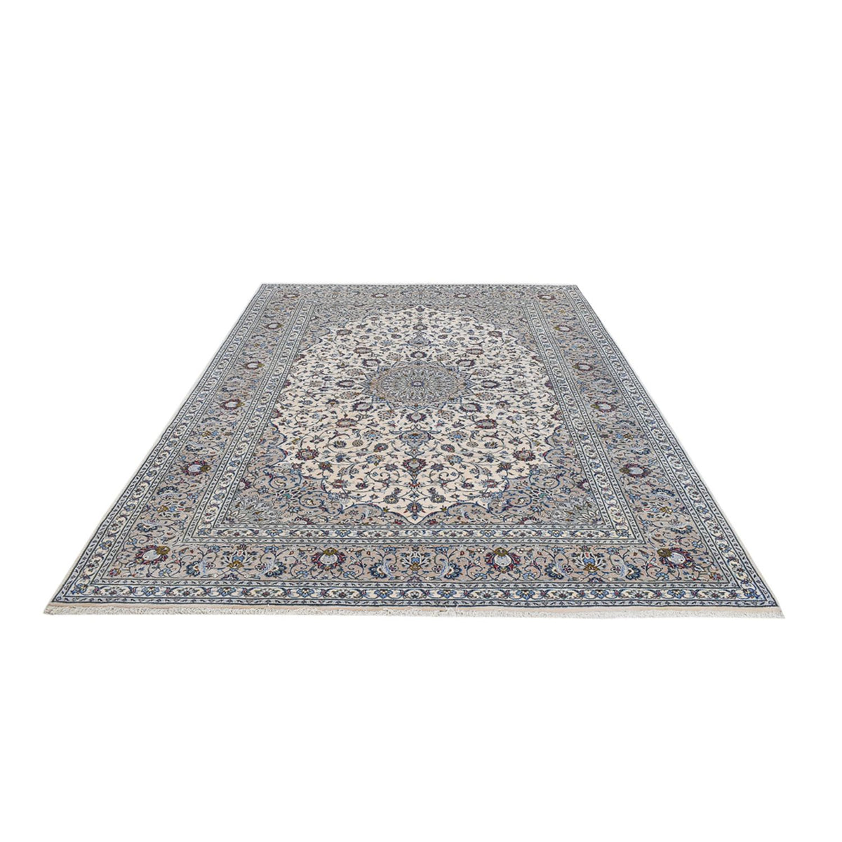 Alfombra persa - Keshan - Real - 350 x 240 cm - gris