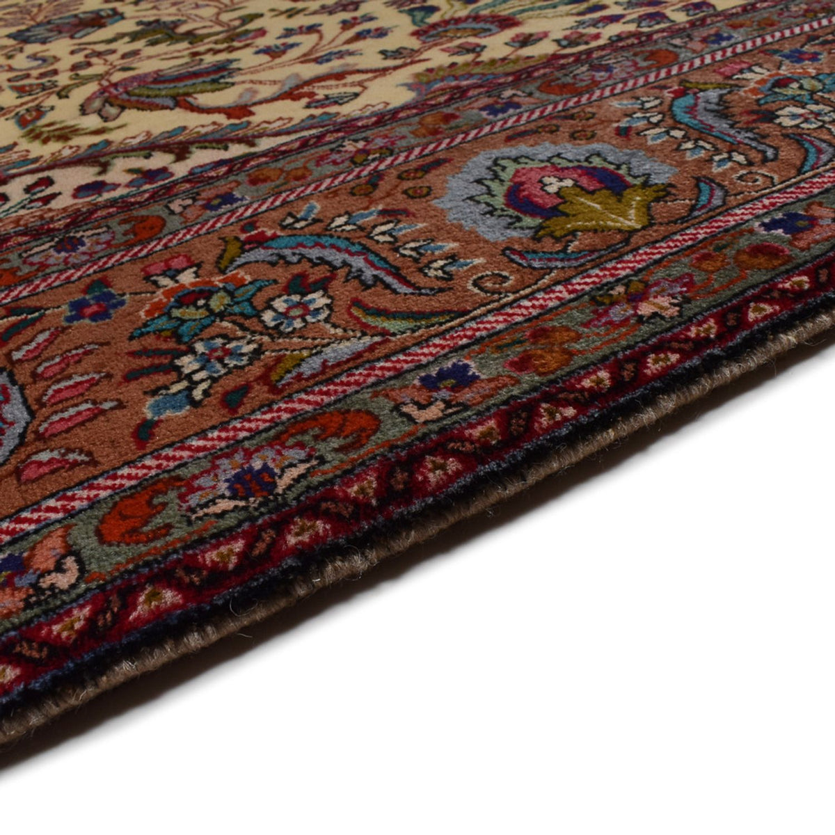 Alfombra Persa - Tabriz - Real - 312 x 206 cm - beige oscuro