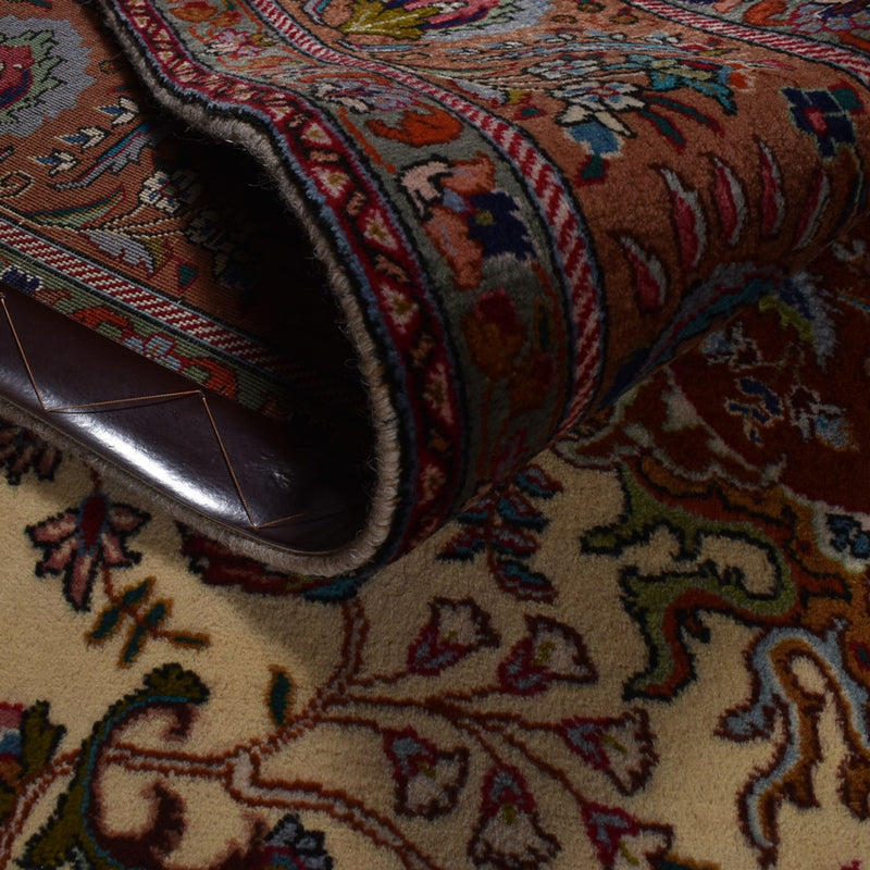 Alfombra Persa - Tabriz - Real - 312 x 206 cm - beige oscuro