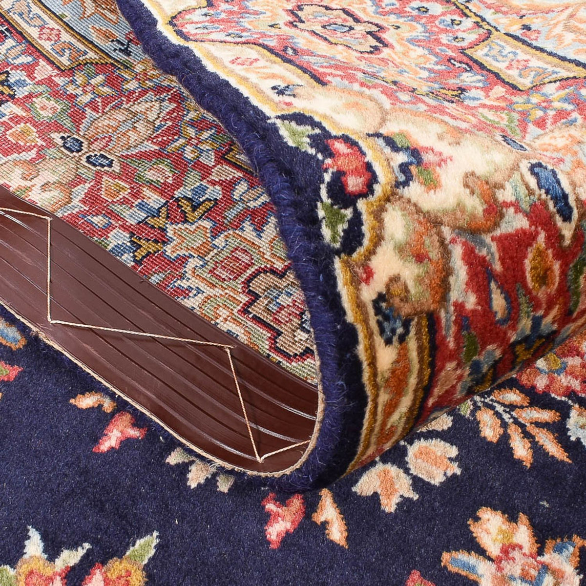 Alfombra persa - Real - 152 x 100 cm - azul oscuro