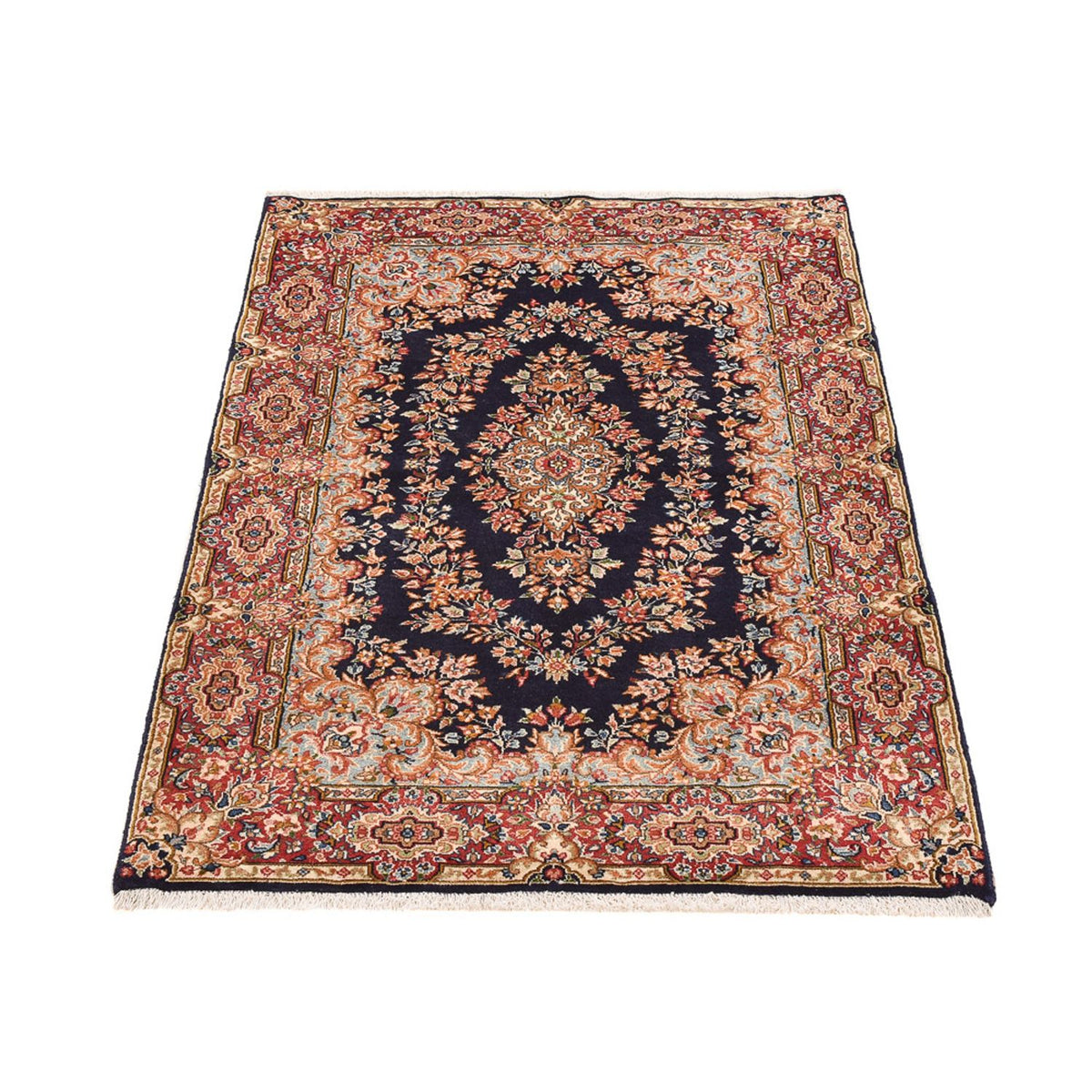 Alfombra persa - Real - 152 x 100 cm - azul oscuro