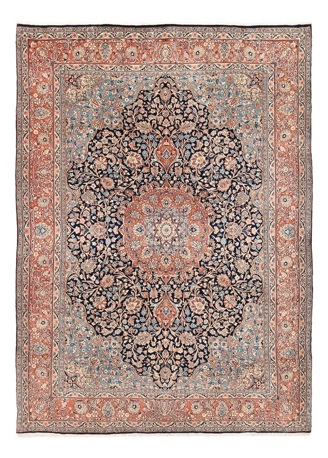 Alfombra persa - Real - 290 x 210 cm - azul oscuro