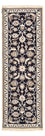 Alfombra de pasillo Alfombra Persa - Nain - Real - 186 x 65 cm - azul oscuro