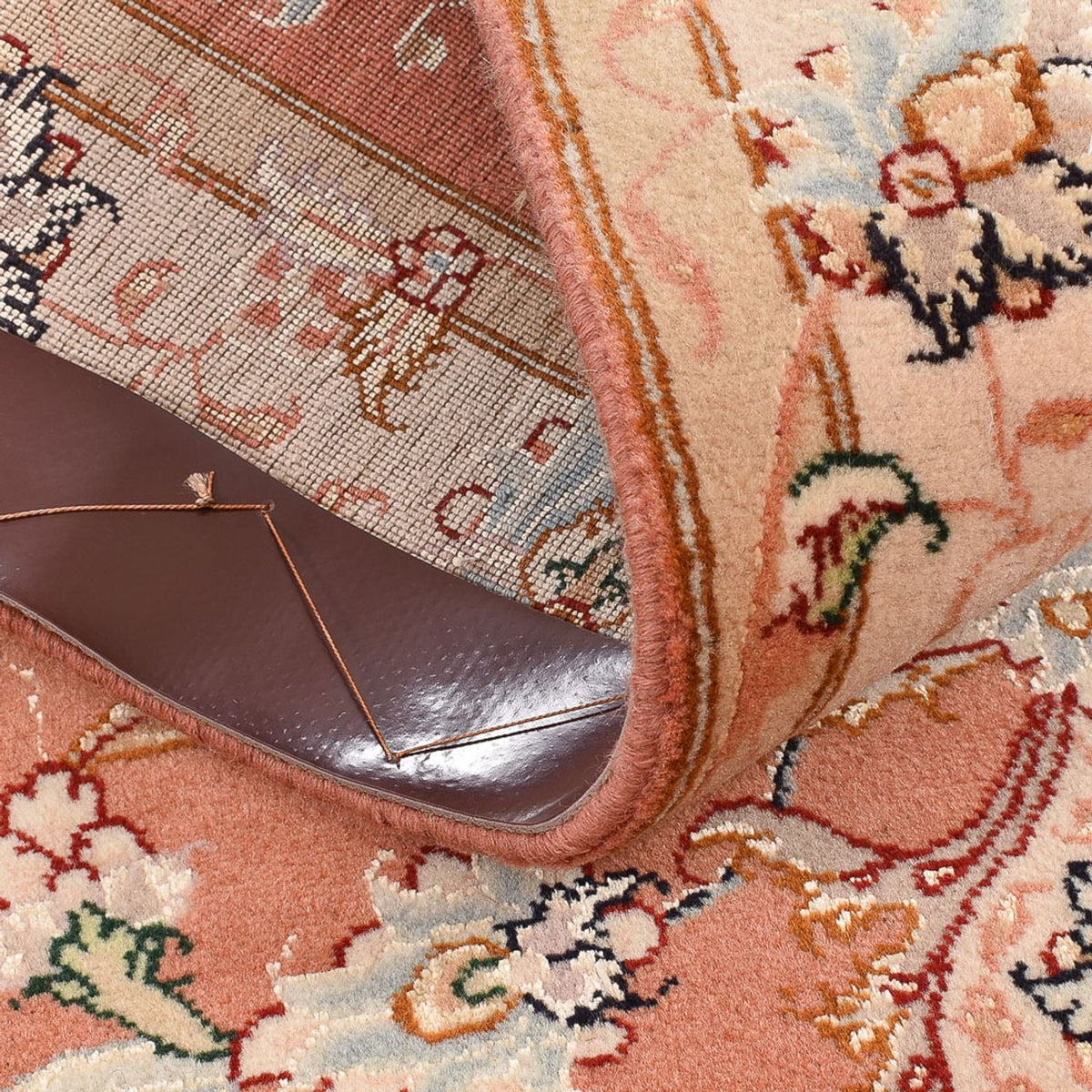 Alfombra de pasillo Alfombra Persa - Tabriz - Real - 203 x 80 cm - rojo claro