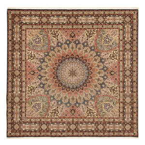 Alfombra Persa - Tabriz - Real - 263 x 252 cm - beige oscuro