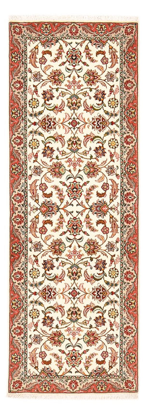 Alfombra de pasillo Alfombra Persa - Tabriz - Real - 202 x 69 cm - crema