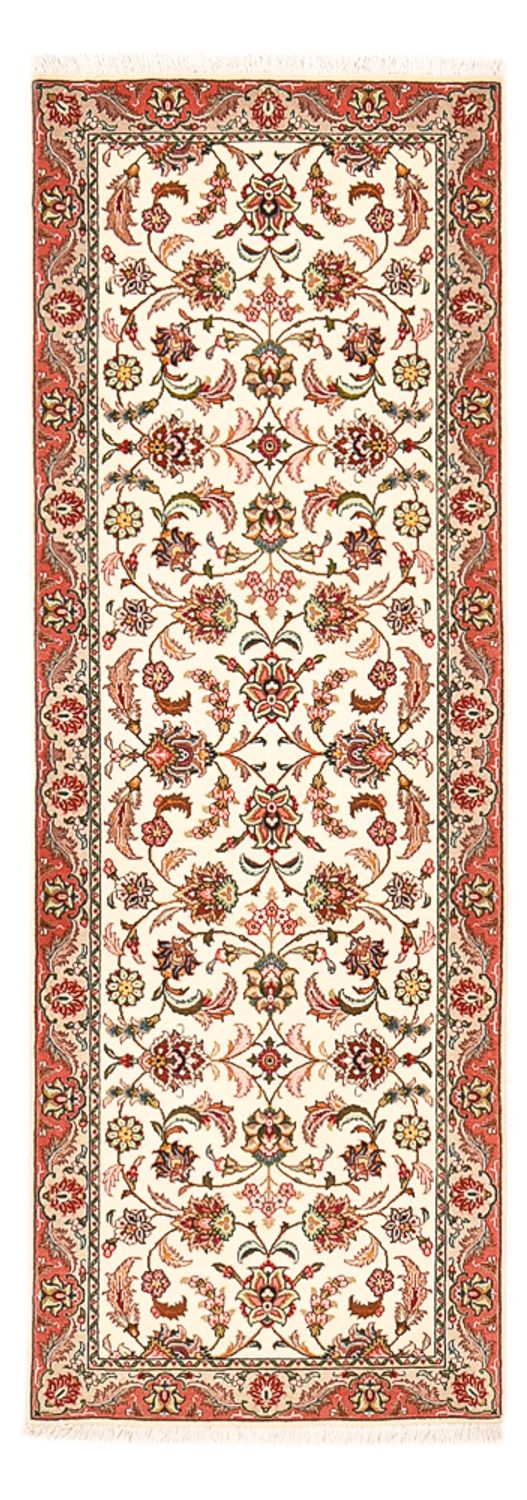 Alfombra de pasillo Alfombra Persa - Tabriz - Real - 202 x 69 cm - crema