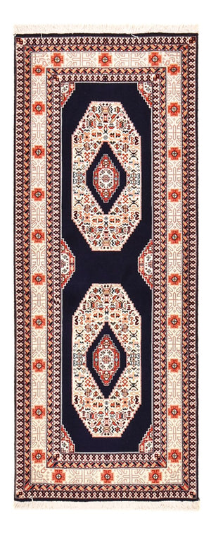 Alfombra de pasillo Alfombra Persa - Tabriz - Prima - 186 x 72 cm - azul oscuro