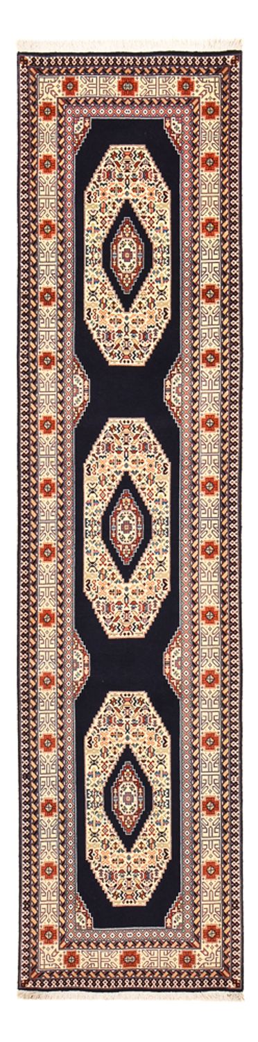 Alfombra de pasillo Alfombra Persa - Tabriz - Prima - 300 x 73 cm - azul oscuro