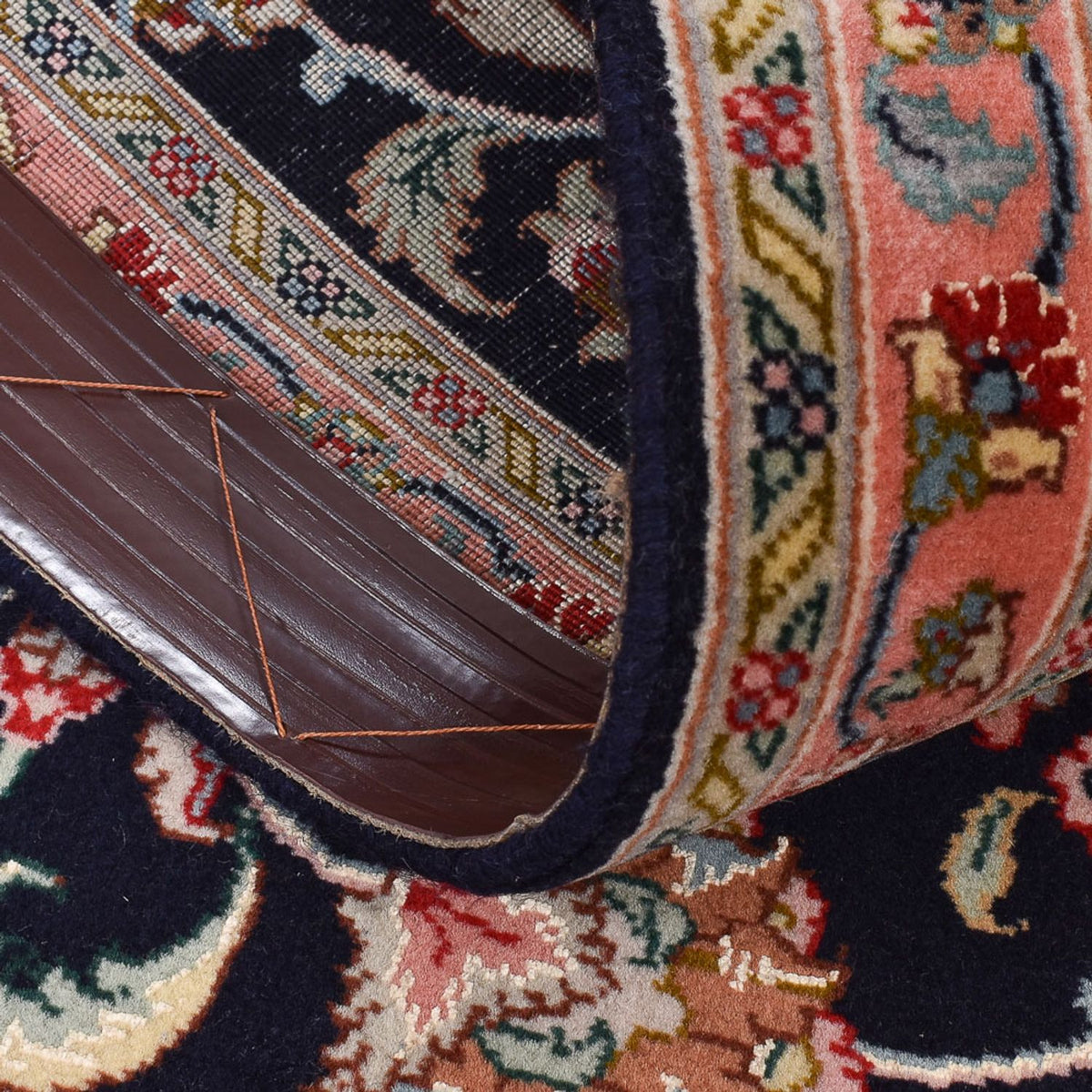 Alfombra de pasillo Alfombra Persa - Tabriz - Prima - 300 x 66 cm - azul oscuro