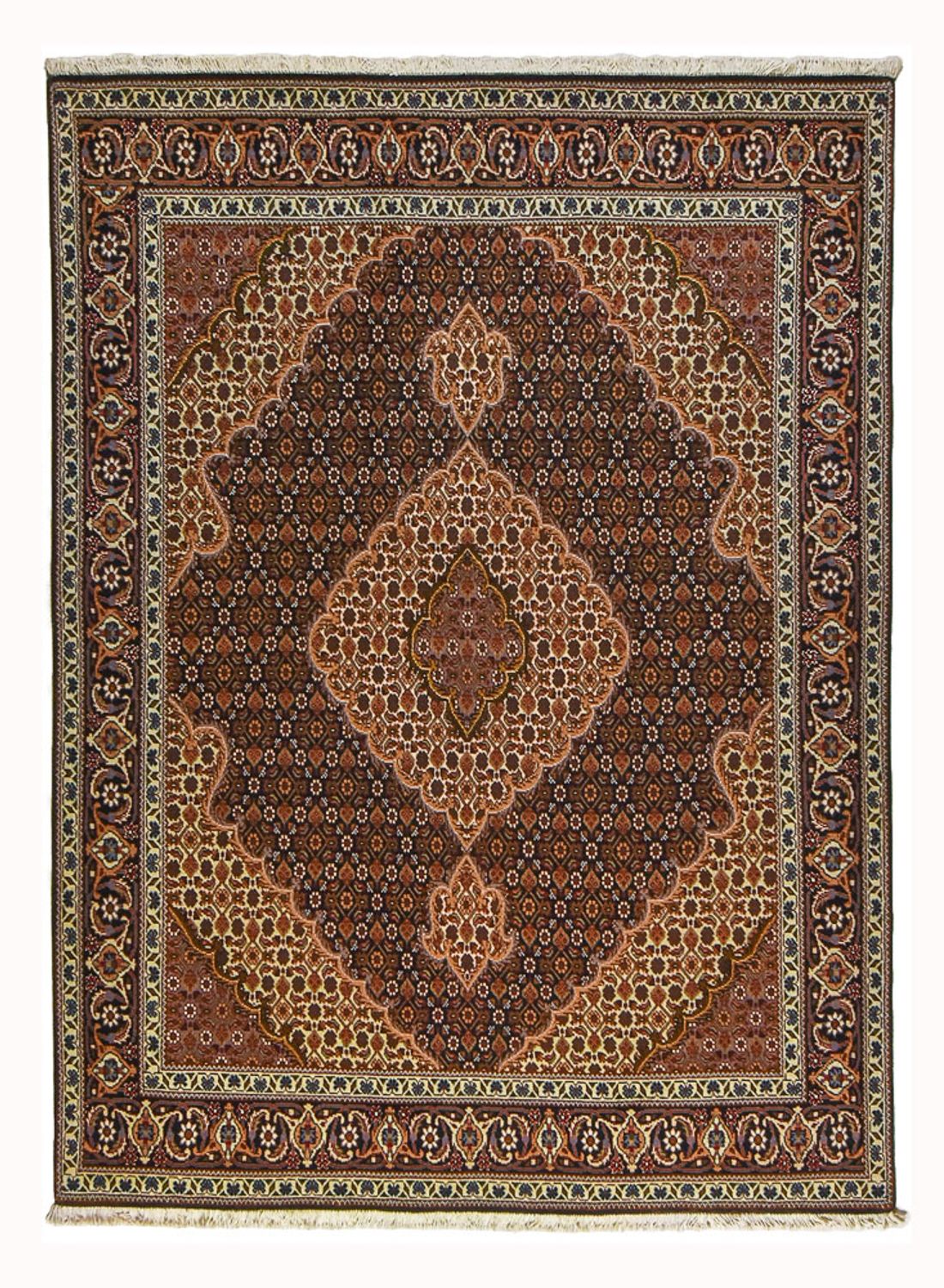 Alfombra Persa - Tabriz - Real - 202 x 152 cm - marrón