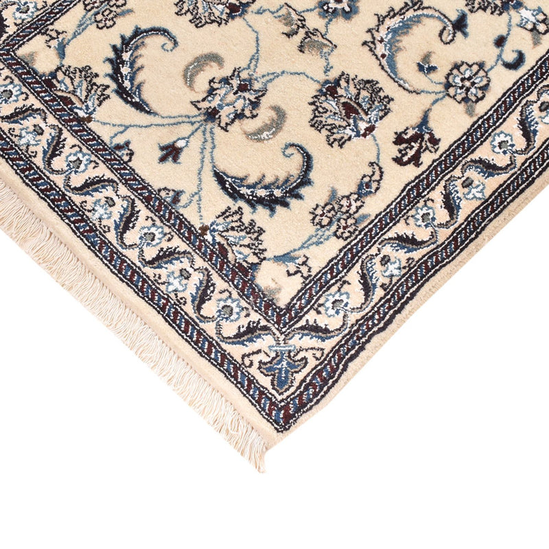 Alfombra de pasillo Alfombra Persa - Nain - Real - 202 x 63 cm - crema