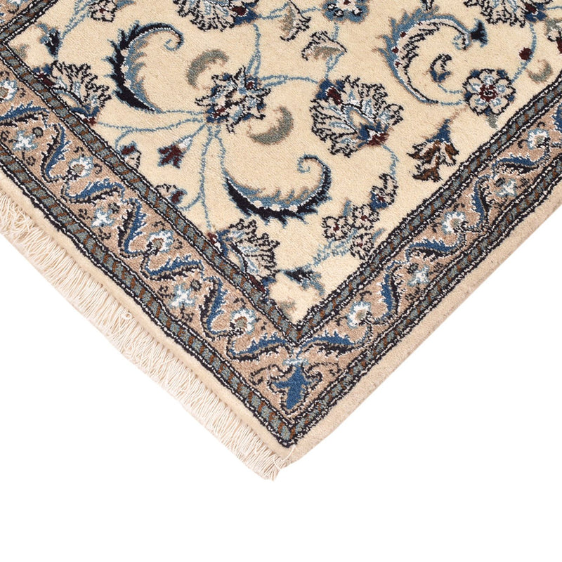 Alfombra de pasillo Alfombra Persa - Nain - Real - 188 x 60 cm - crema