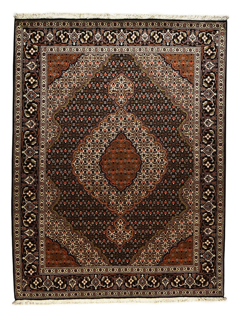 Alfombra Persa - Tabriz - Real - 205 x 153 cm - marrón oscuro