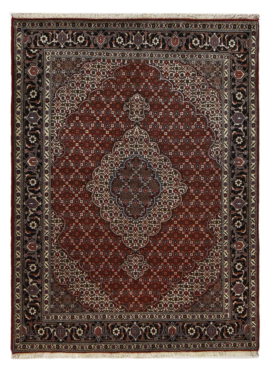 Alfombra Persa - Tabriz - Real - 200 x 150 cm - rojo oscuro