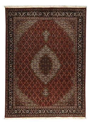 Alfombra Persa - Tabriz - Real - 204 x 150 cm - rojo oscuro