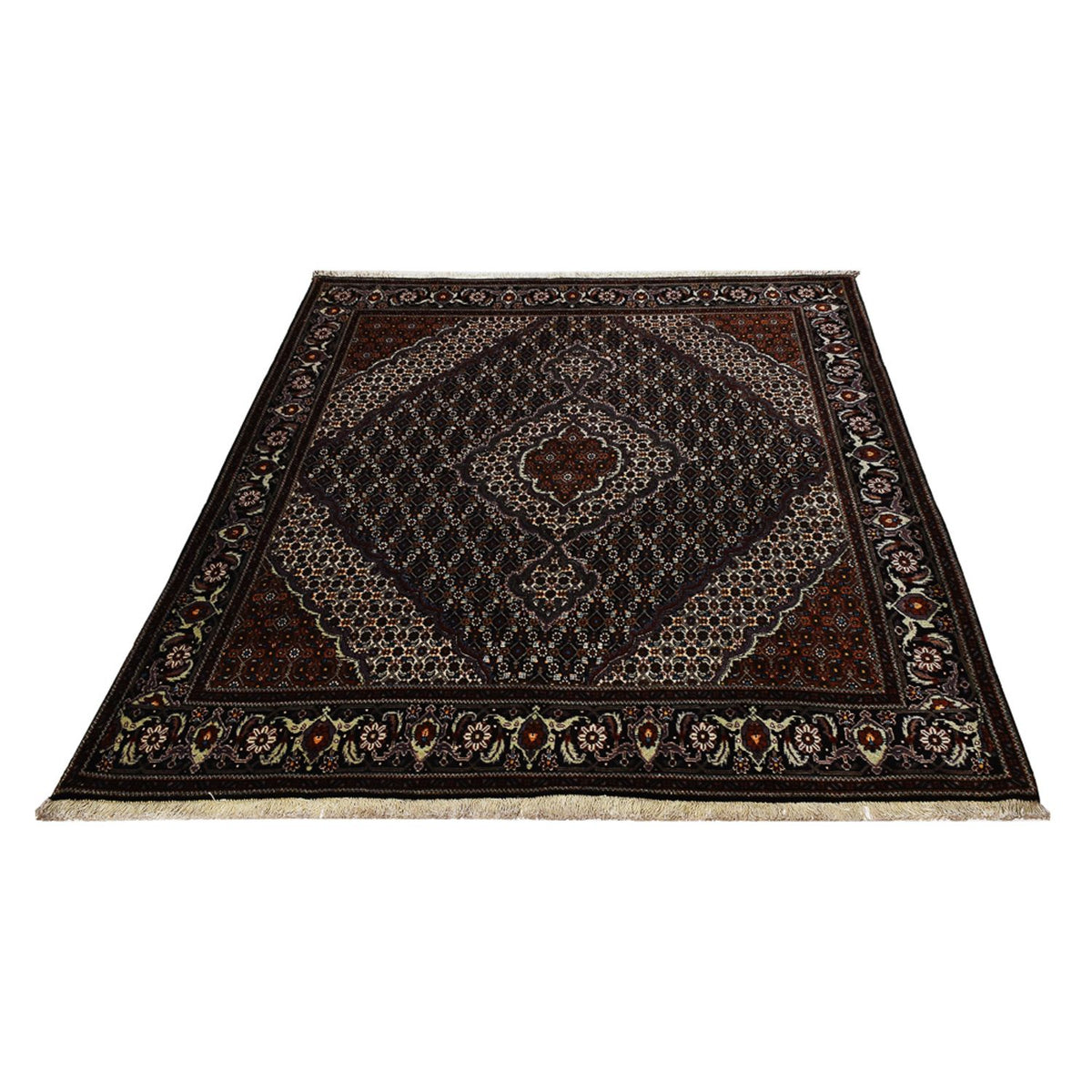 Alfombra Persa - Tabriz - Real - 206 x 158 cm - antracita