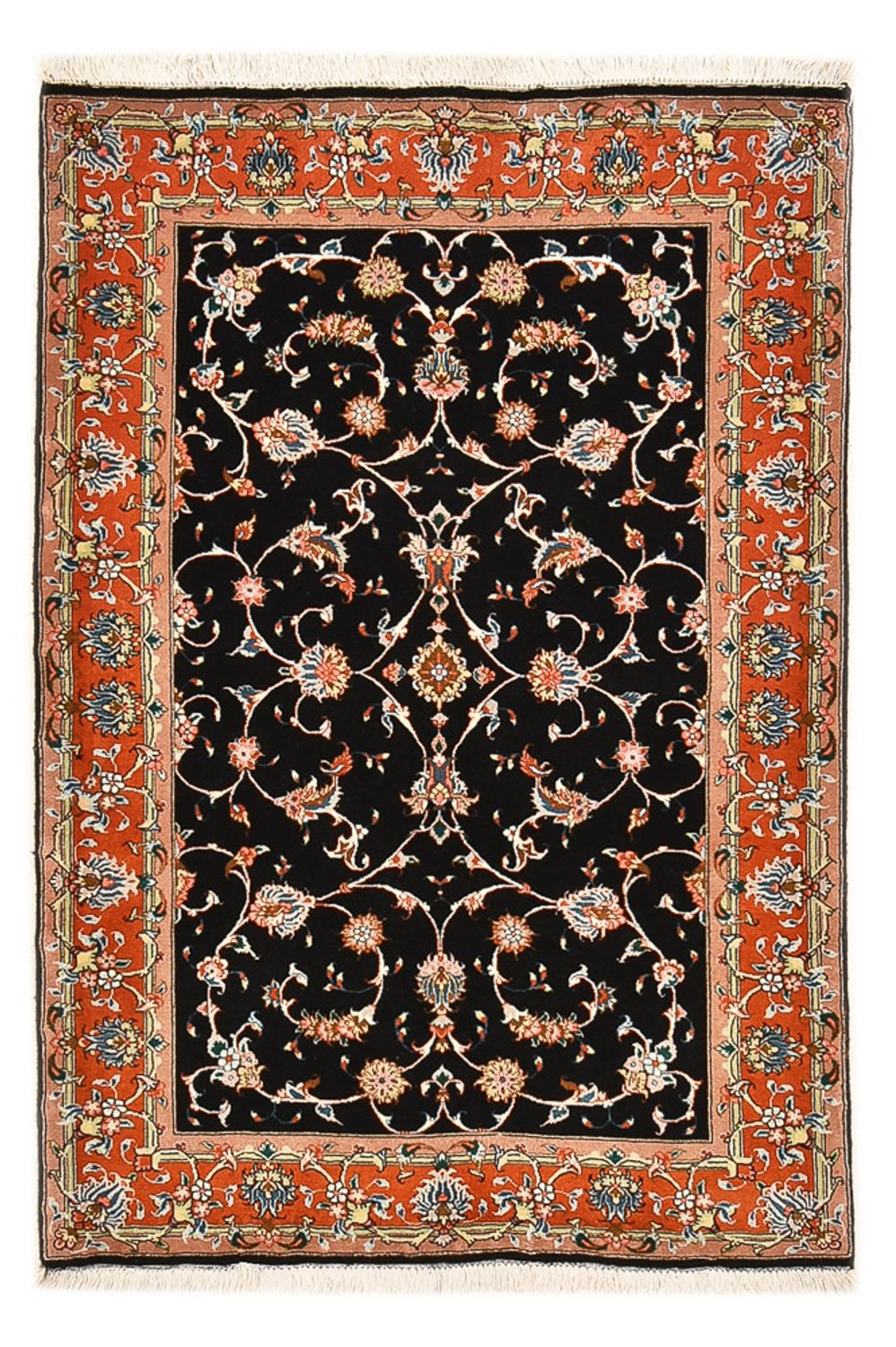 Alfombra Persa - Tabriz - Real - 150 x 102 cm - azul oscuro