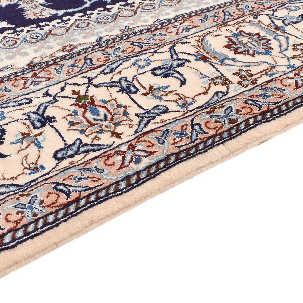 Alfombra Persa - Nain - Prima - 198 x 131 cm - azul oscuro