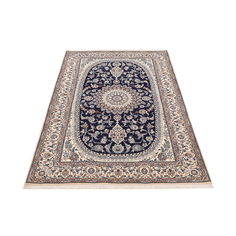 Alfombra Persa - Nain - Prima - 198 x 131 cm - azul oscuro