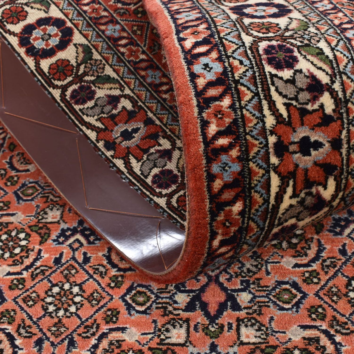 Alfombra de pasillo Alfombra persa - Bidjar - 380 x 69 cm - terracota