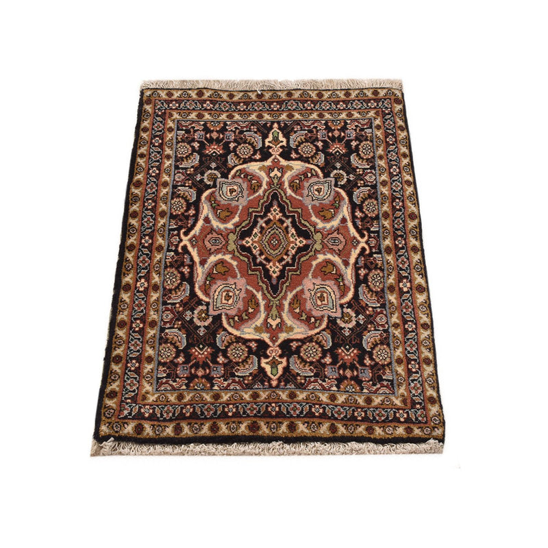 Alfombra persa - Bidjar - 70 x 50 cm - beige oscuro