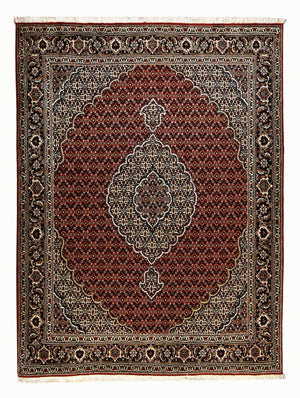 Alfombra Persa - Tabriz - Real - 202 x 154 cm - rojo oscuro