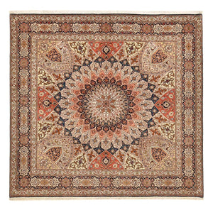 Alfombra Persa - Tabriz - Real cuadrado  - 252 x 248 cm - beige oscuro