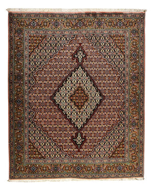 Alfombra Persa - Tabriz - Real - 190 x 155 cm - rojo claro