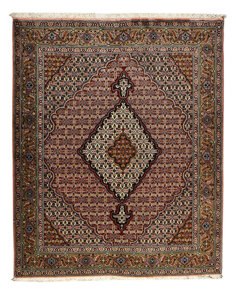 Alfombra Persa - Tabriz - Real - 190 x 155 cm - rojo claro