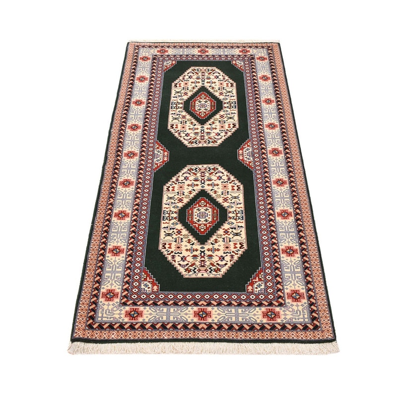 Alfombra de pasillo Alfombra Persa - Tabriz - Real - 182 x 75 cm - azul oscuro