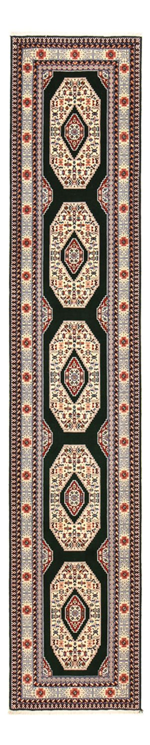 Alfombra de pasillo Alfombra Persa - Tabriz - Prima - 370 x 75 cm - azul oscuro