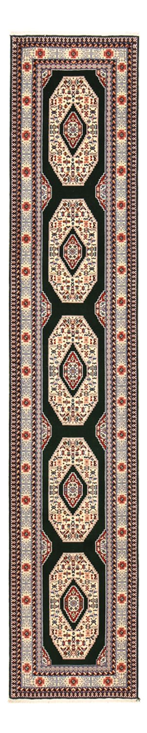 Alfombra de pasillo Alfombra Persa - Tabriz - Prima - 370 x 75 cm - azul oscuro