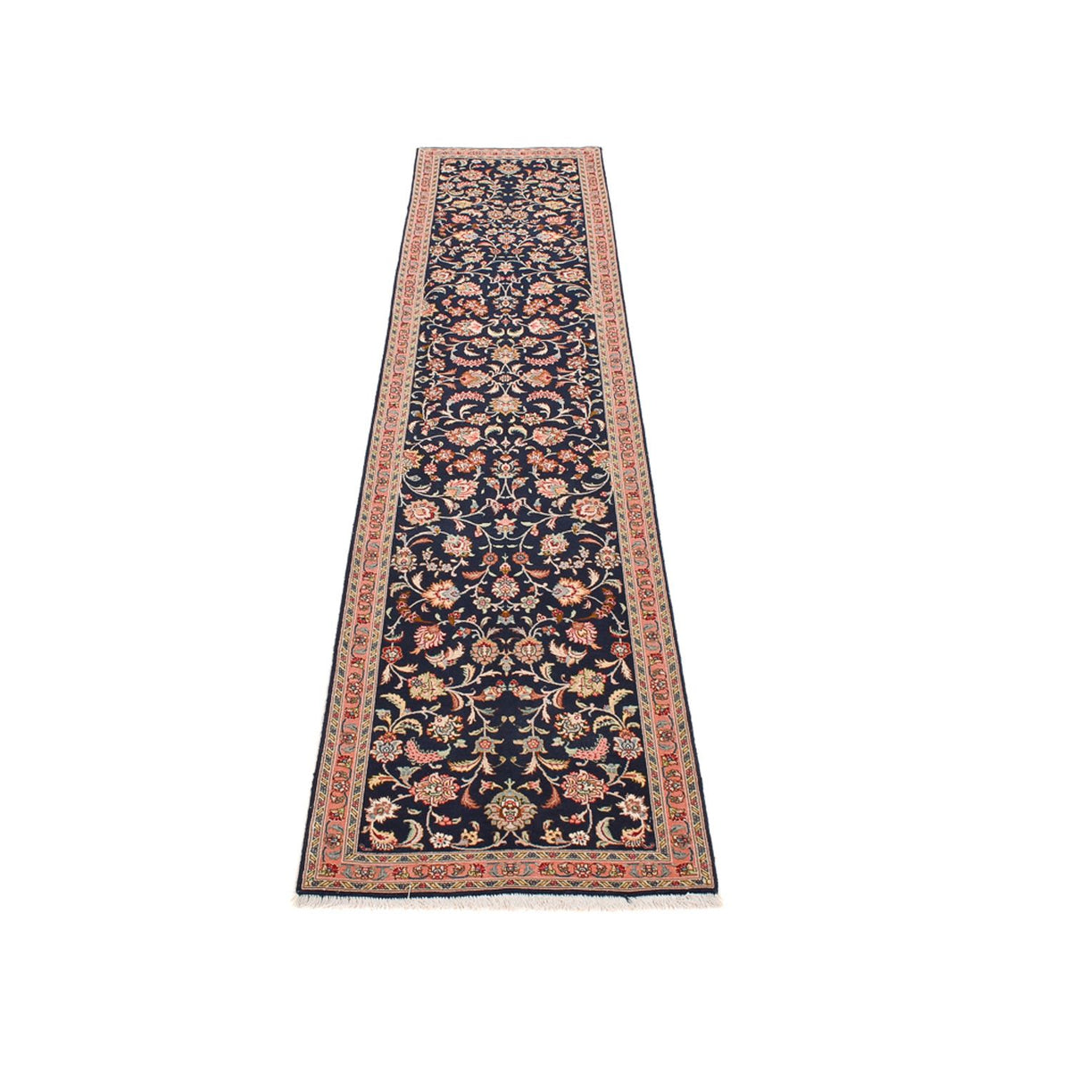 Alfombra de pasillo Alfombra Persa - Tabriz - Prima - 300 x 68 cm - azul oscuro