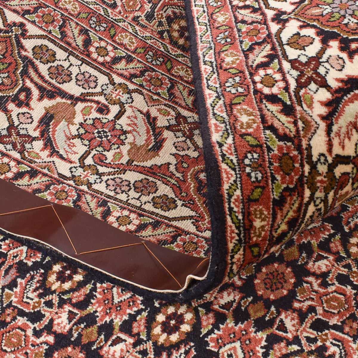 Alfombra de pasillo Alfombra persa - Bidjar - 395 x 203 cm - óxido