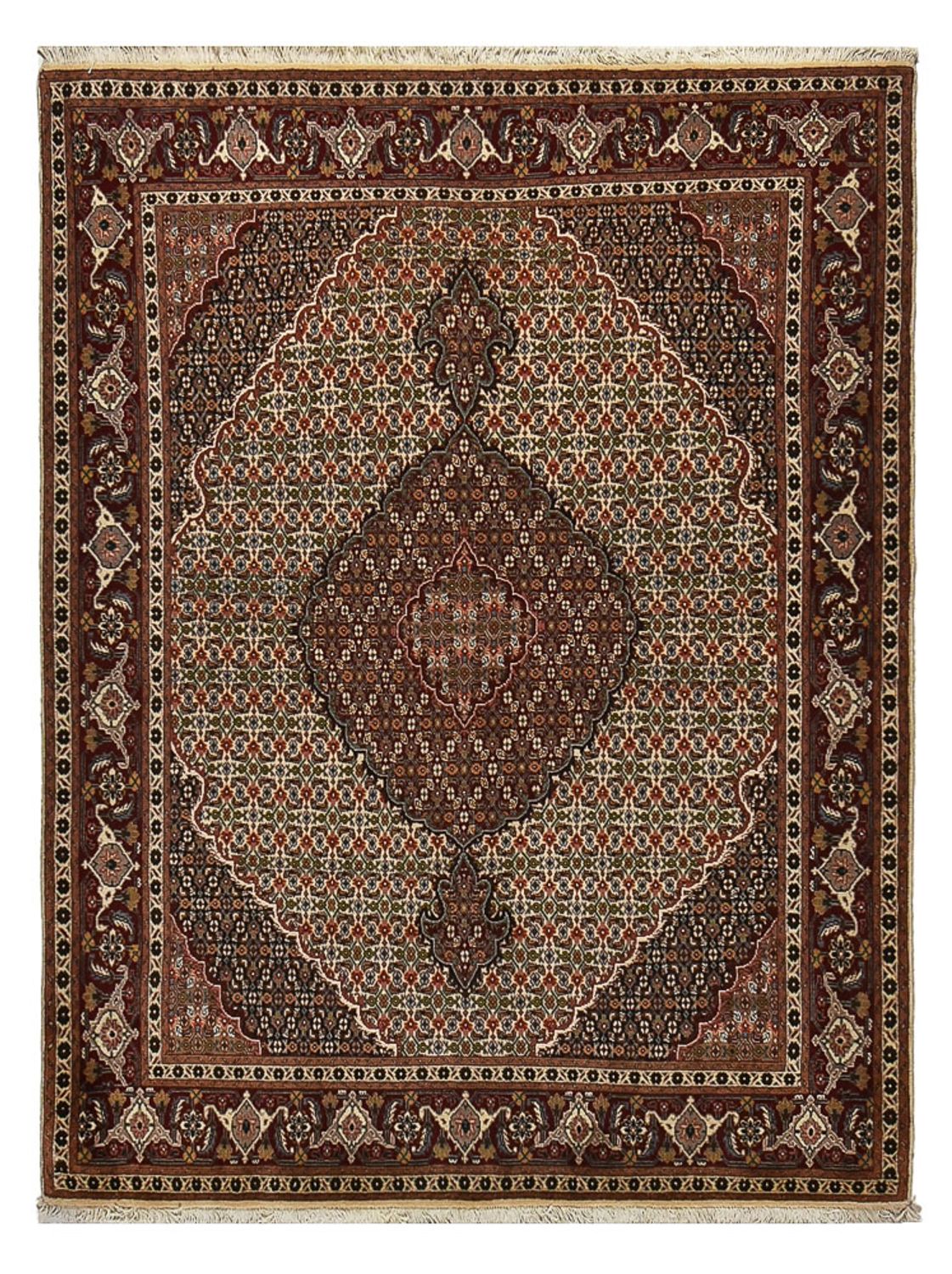 Alfombra Persa - Tabriz - Real - 203 x 156 cm - marrón claro