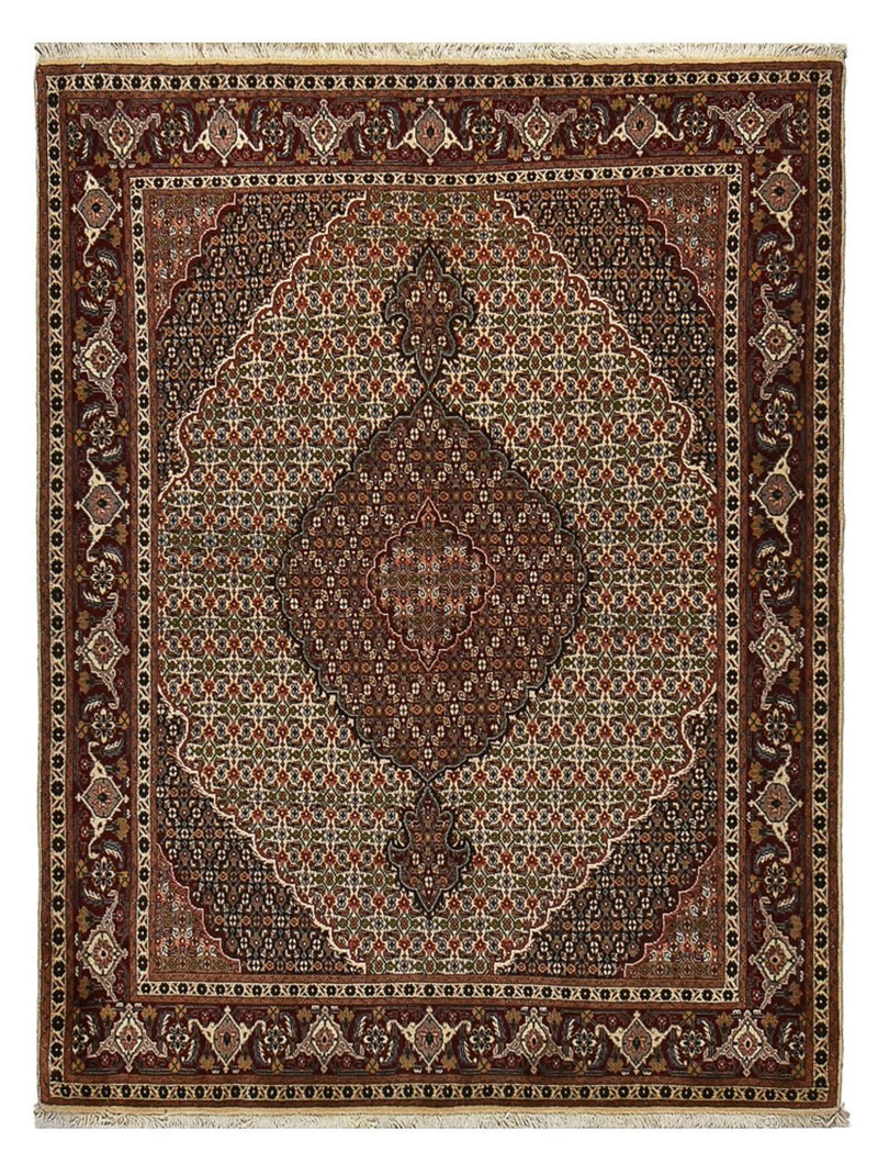 Alfombra Persa - Tabriz - Real - 203 x 156 cm - marrón claro