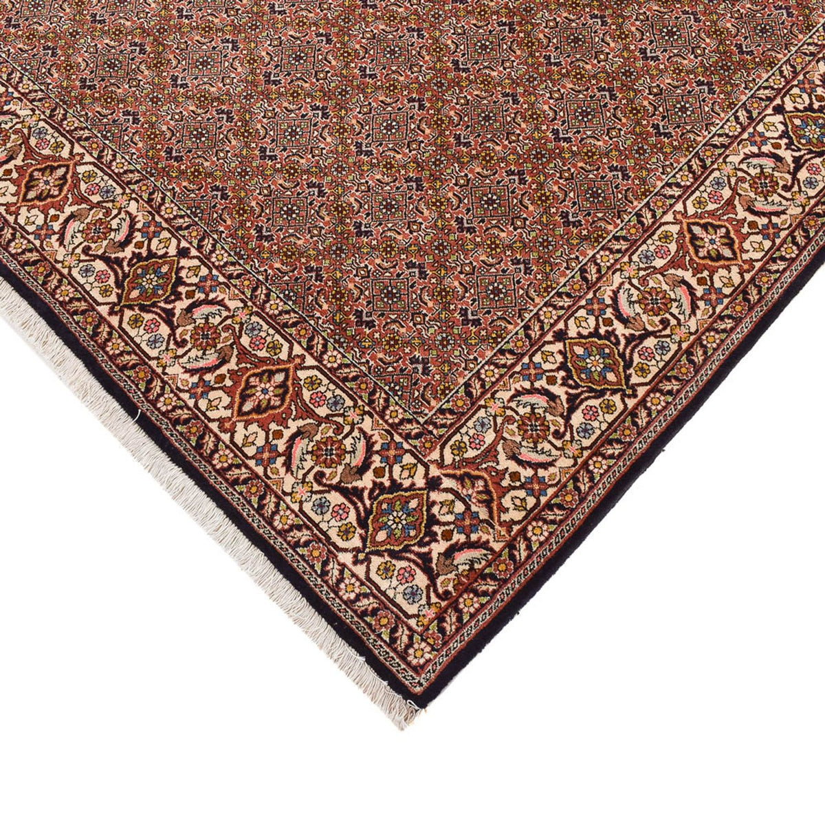 Alfombra de pasillo Alfombra persa - Bidjar - 390 x 200 cm - rojo claro