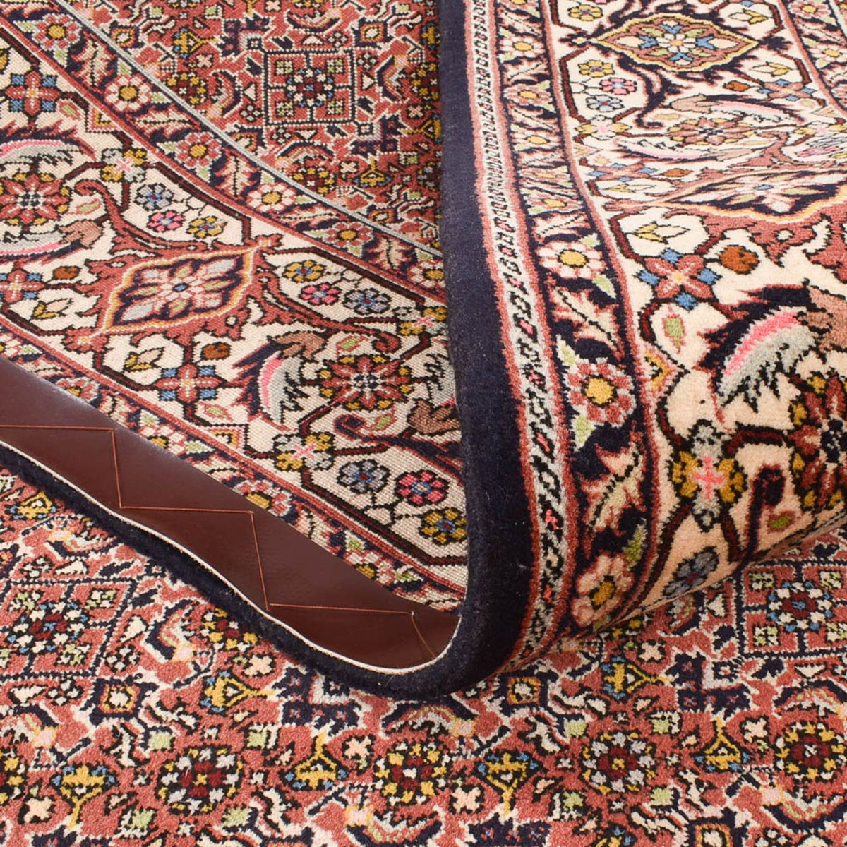 Alfombra de pasillo Alfombra persa - Bidjar - 390 x 200 cm - rojo claro