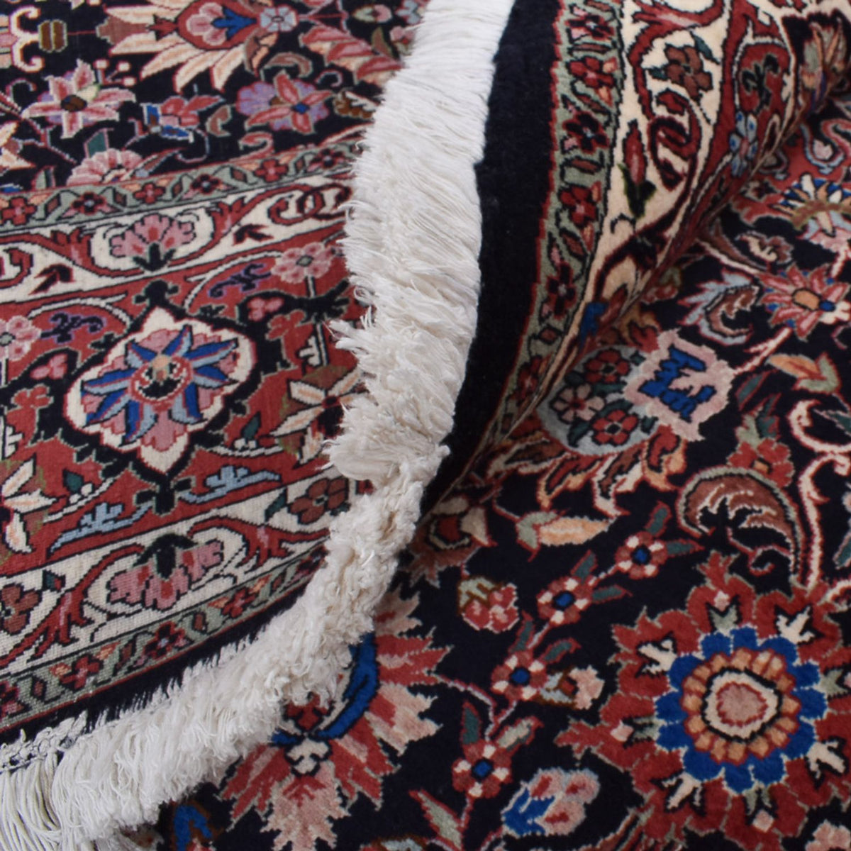 Alfombra persa - Bidjar redondo  - 300 x 300 cm - rojo oscuro