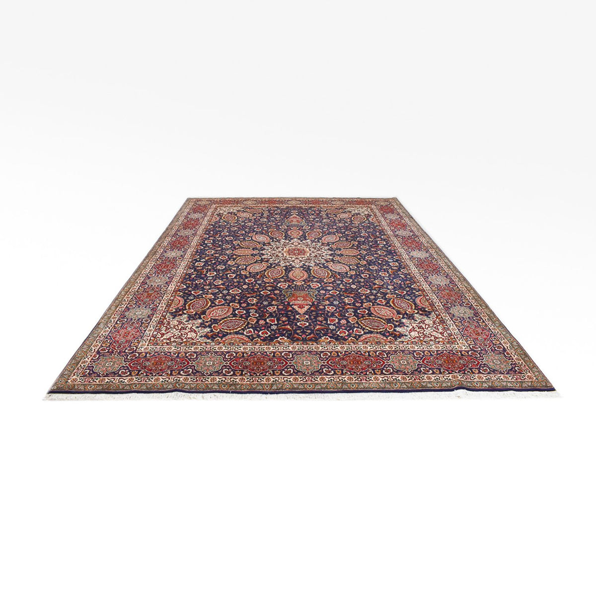 Alfombra Persa - Tabriz - Real - 400 x 297 cm - azul oscuro