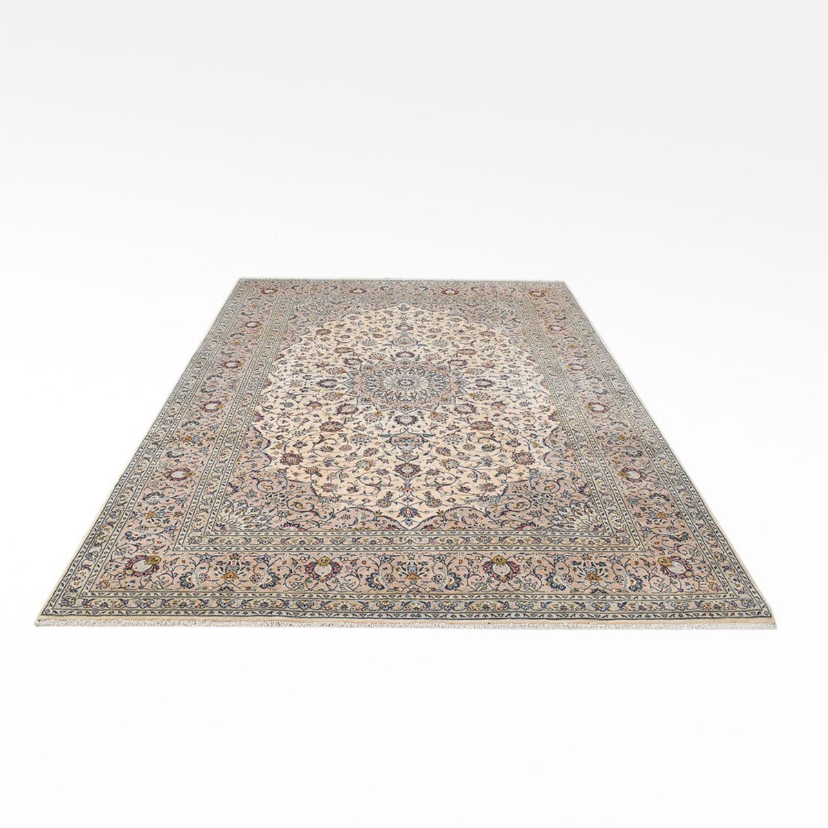 Alfombra persa - Keshan - Real - 347 x 244 cm - arena